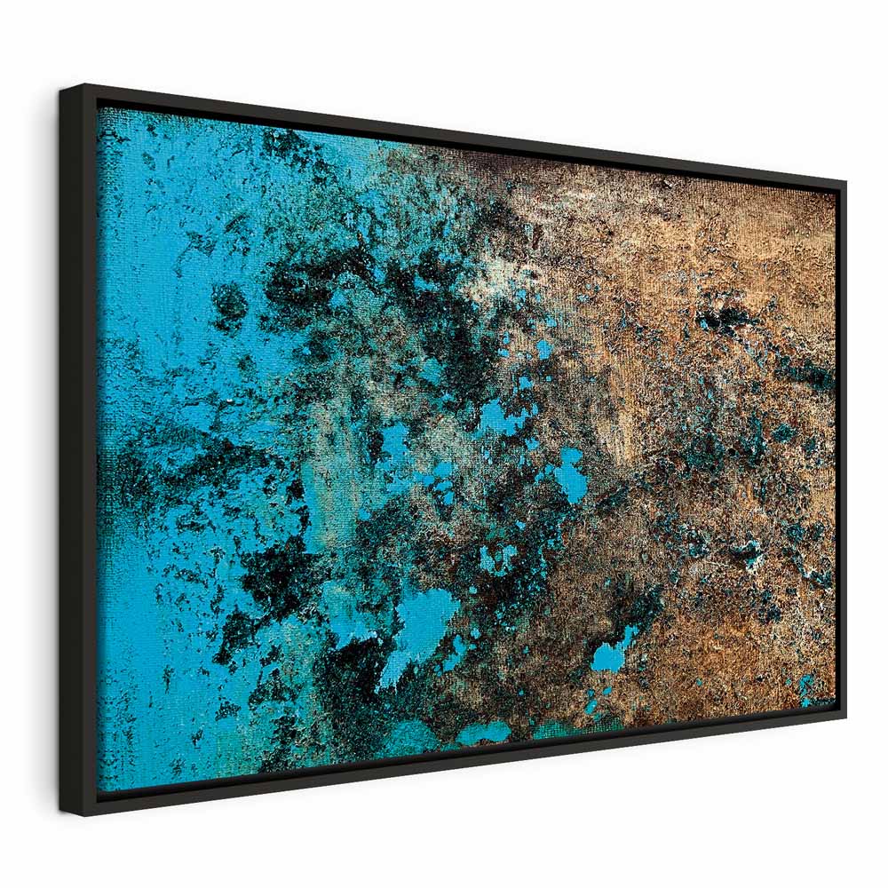 Azure Archipelago Abstract Wide Canvas Print