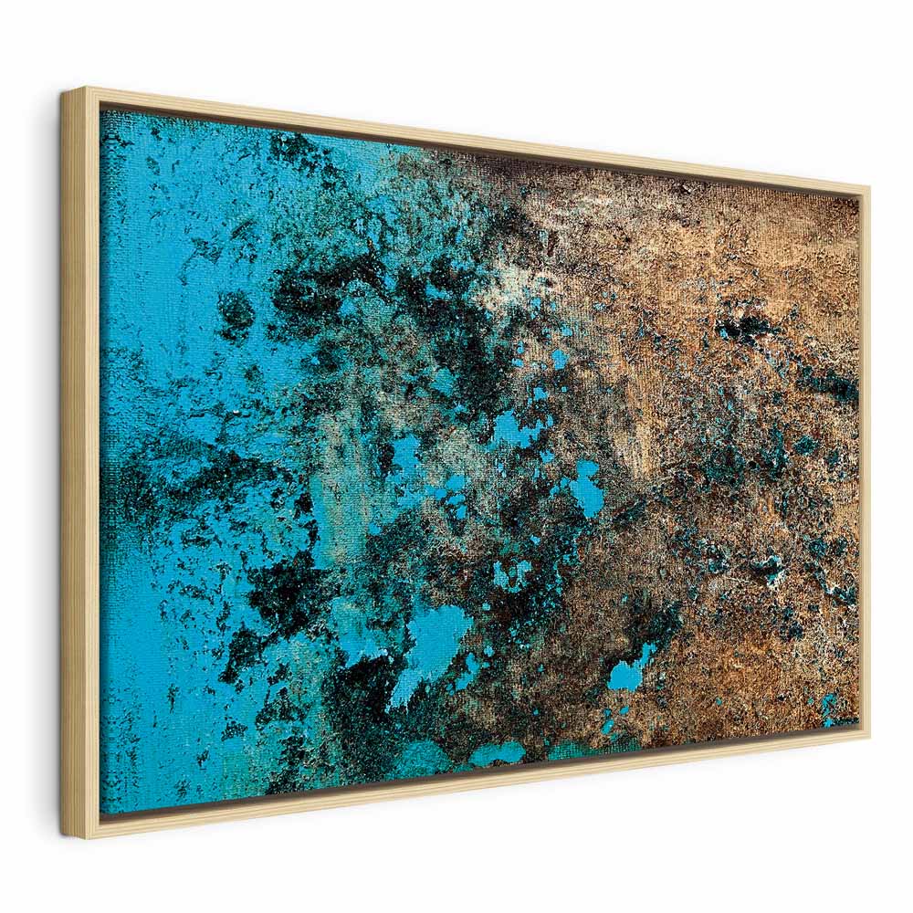 Azure Archipelago Abstract Wide Canvas Print