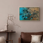 Azure Archipelago Abstract Wide Canvas Print