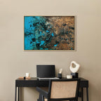 Azure Archipelago Abstract Wide Canvas Print