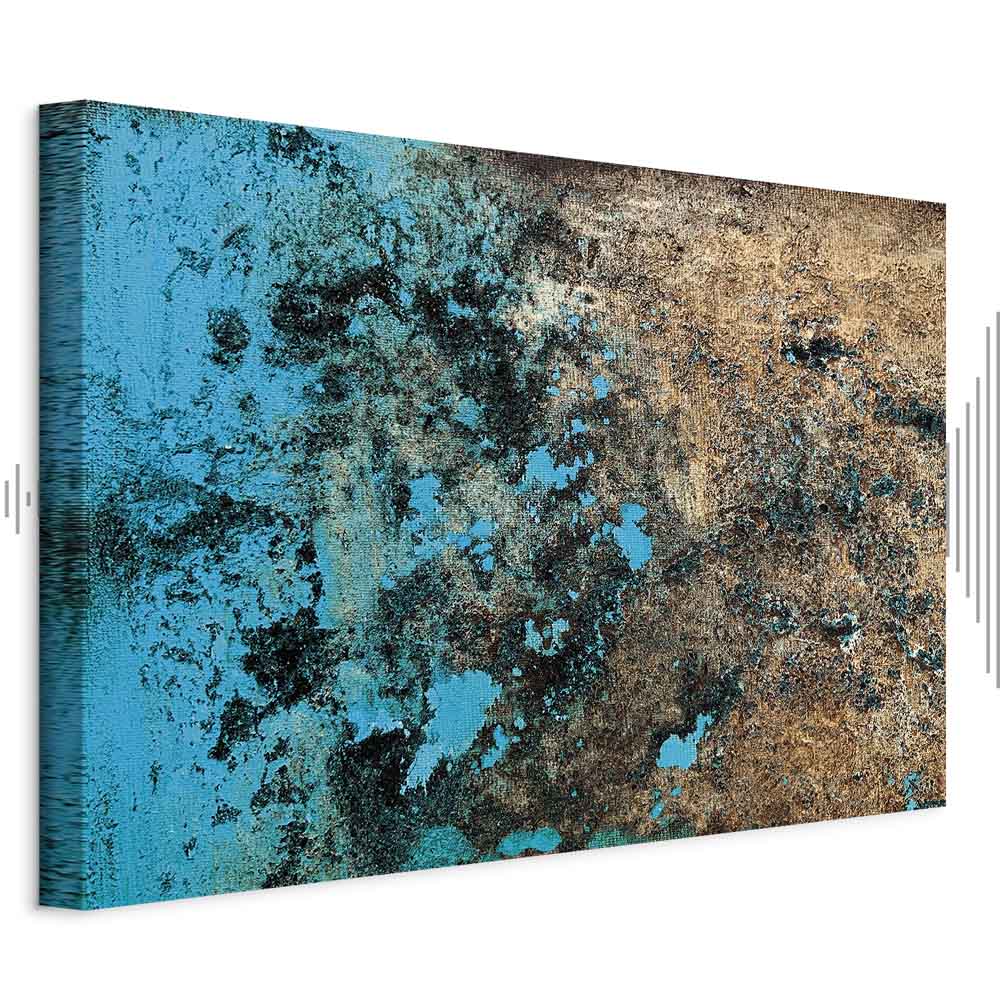 Azure Archipelago Abstract Wide Canvas Print