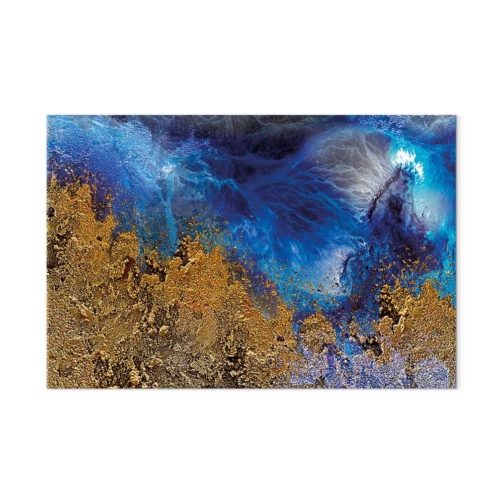 Abstract Ocean Gold Canvas Print
