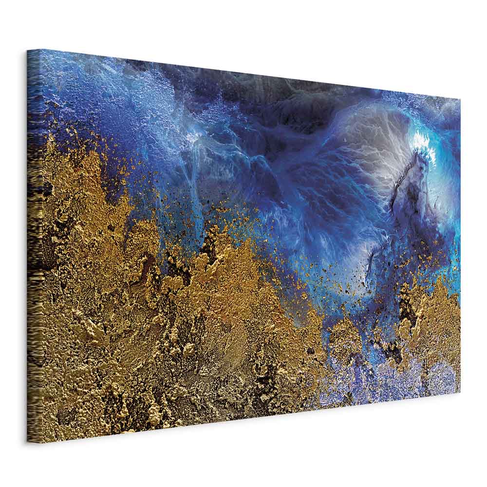 Abstract Ocean Gold Canvas Print
