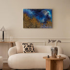 Abstract Ocean Gold Canvas Print