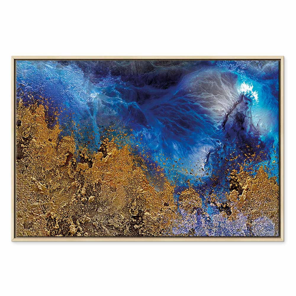 Abstract Ocean Gold Canvas Print