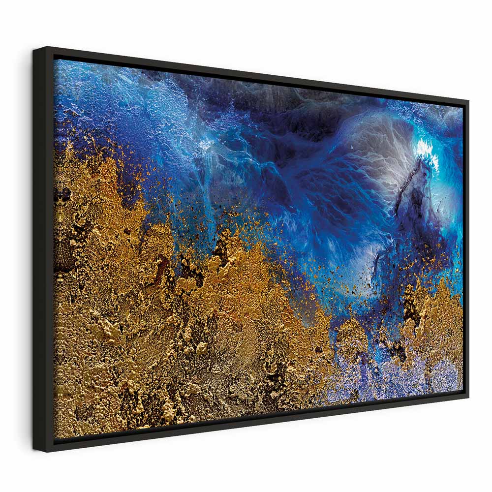 Abstract Ocean Gold Canvas Print