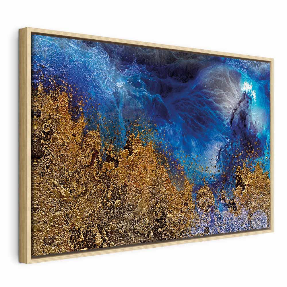 Abstract Ocean Gold Canvas Print