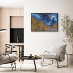 Abstract Ocean Gold Canvas Print