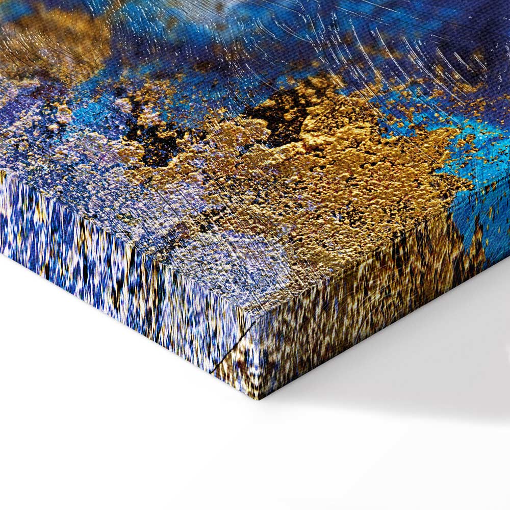 Abstract Ocean Gold Canvas Print