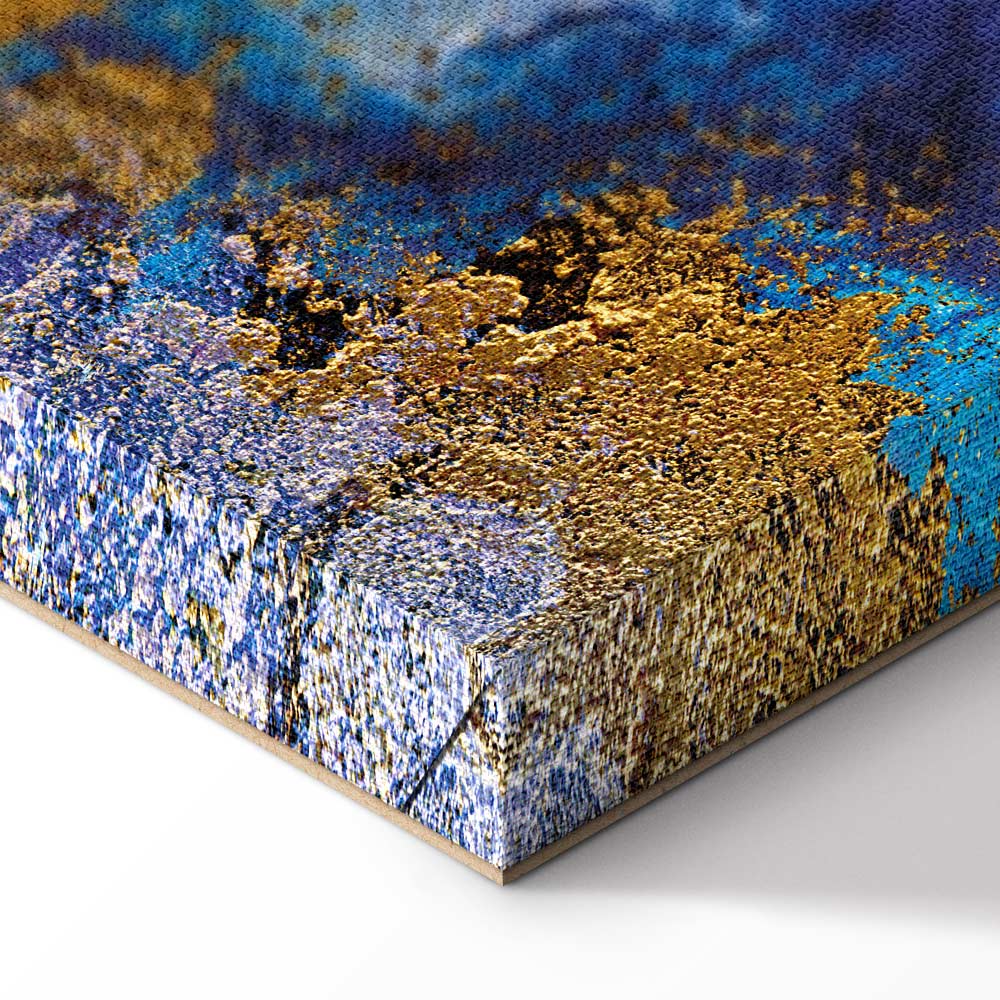 Abstract Ocean Gold Canvas Print