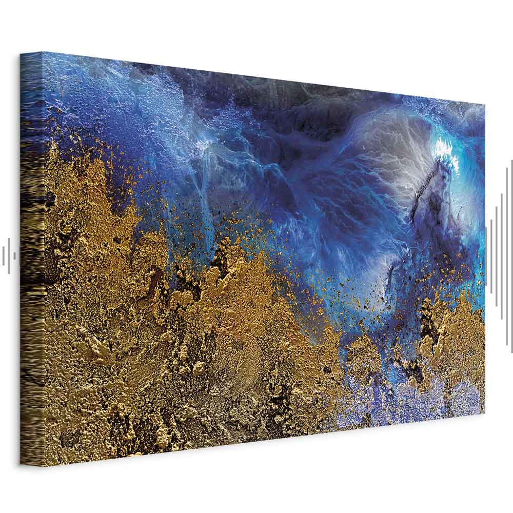 Abstract Ocean Gold Canvas Print