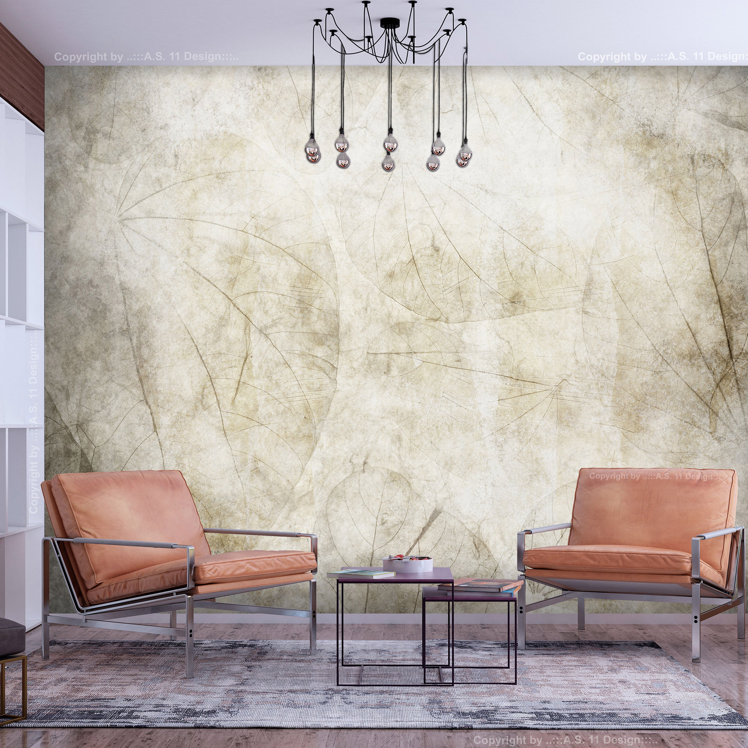 Stylish Beige Abstract Wall Mural for Home Decor