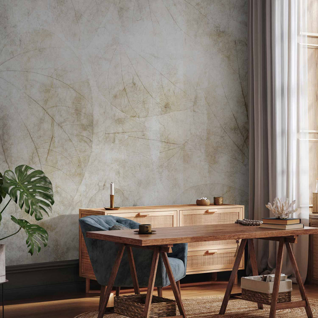 Beige Abstract Nature Wall Mural