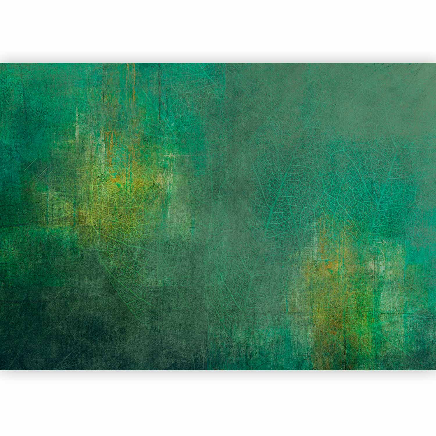 Transform Your Space with Green Abstract Wall Mural