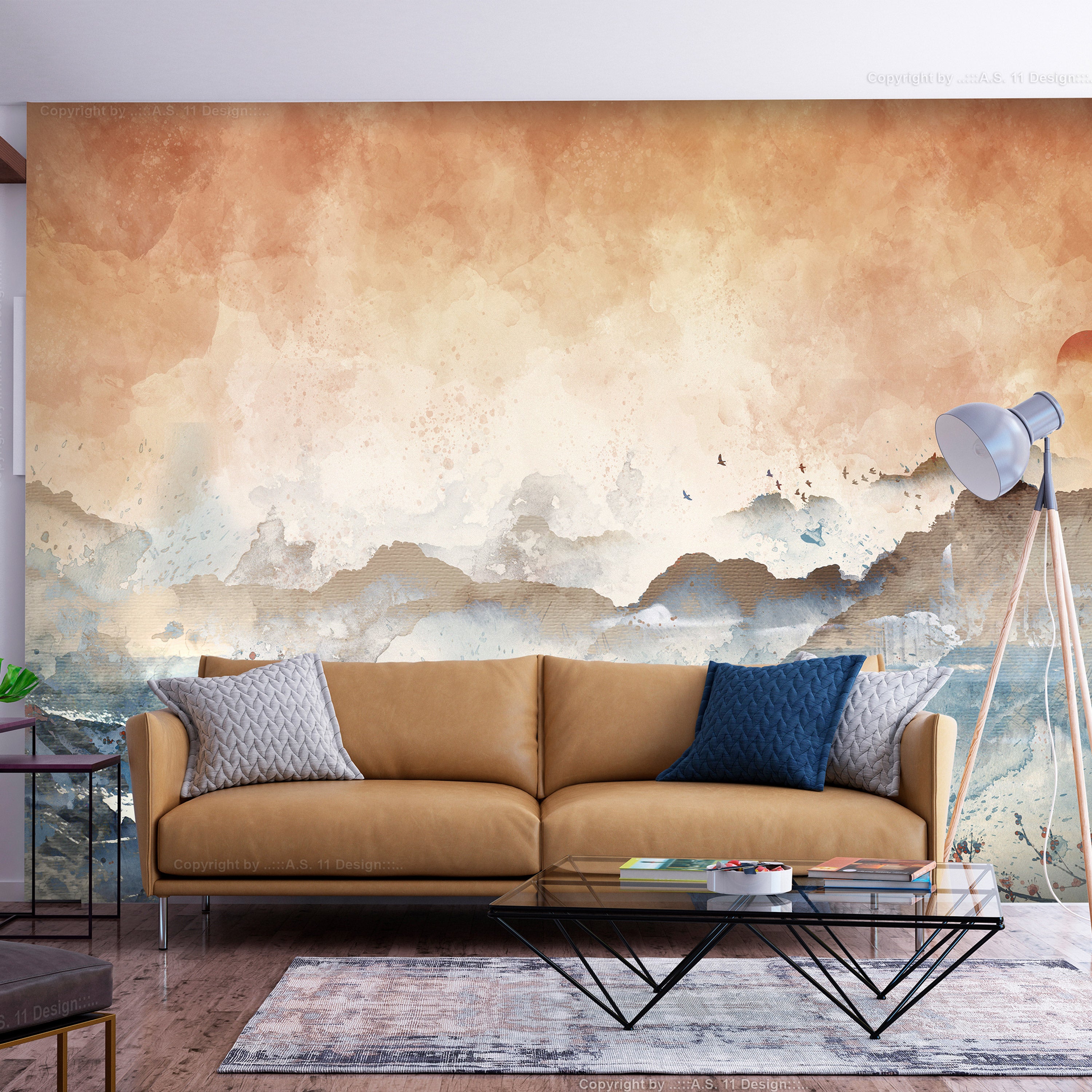 Picturesque Abstract Wall Mural for Modern Spaces