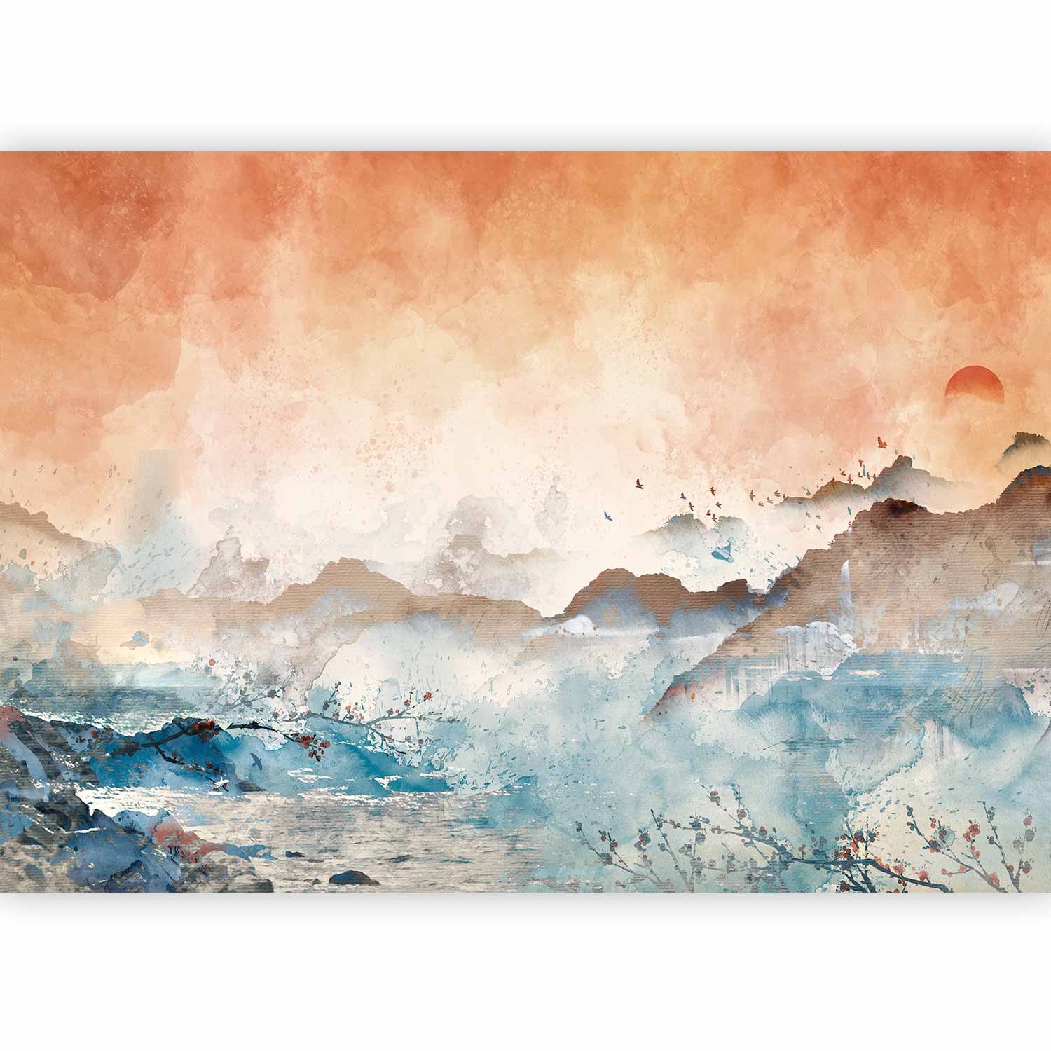 Picturesque Abstract Wall Mural for Modern Spaces