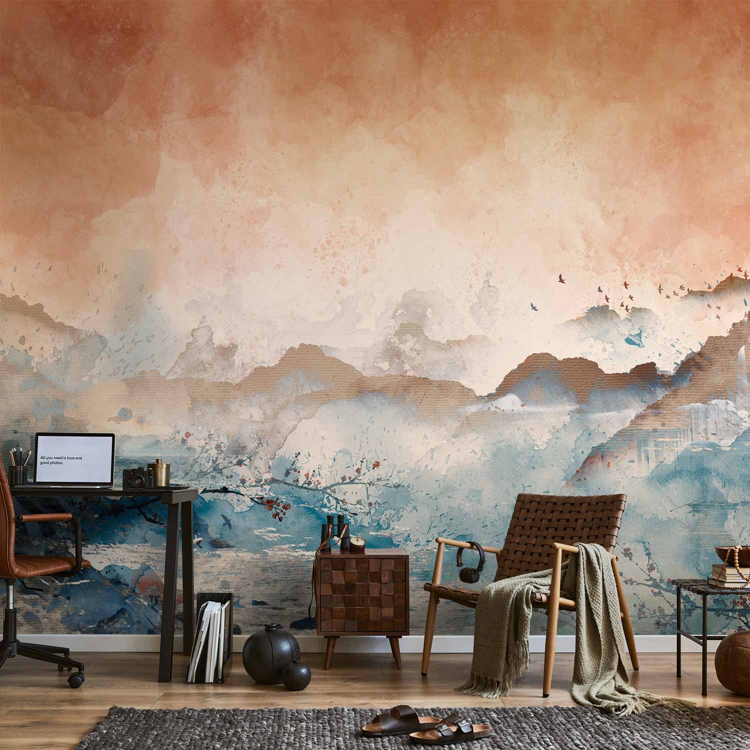 Abstract Picturesque Corner Wall Mural