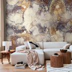 Stilvolles abstraktes Wandbild Golden Interweaver