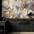 Stilvolles abstraktes Wandbild Golden Interweaver