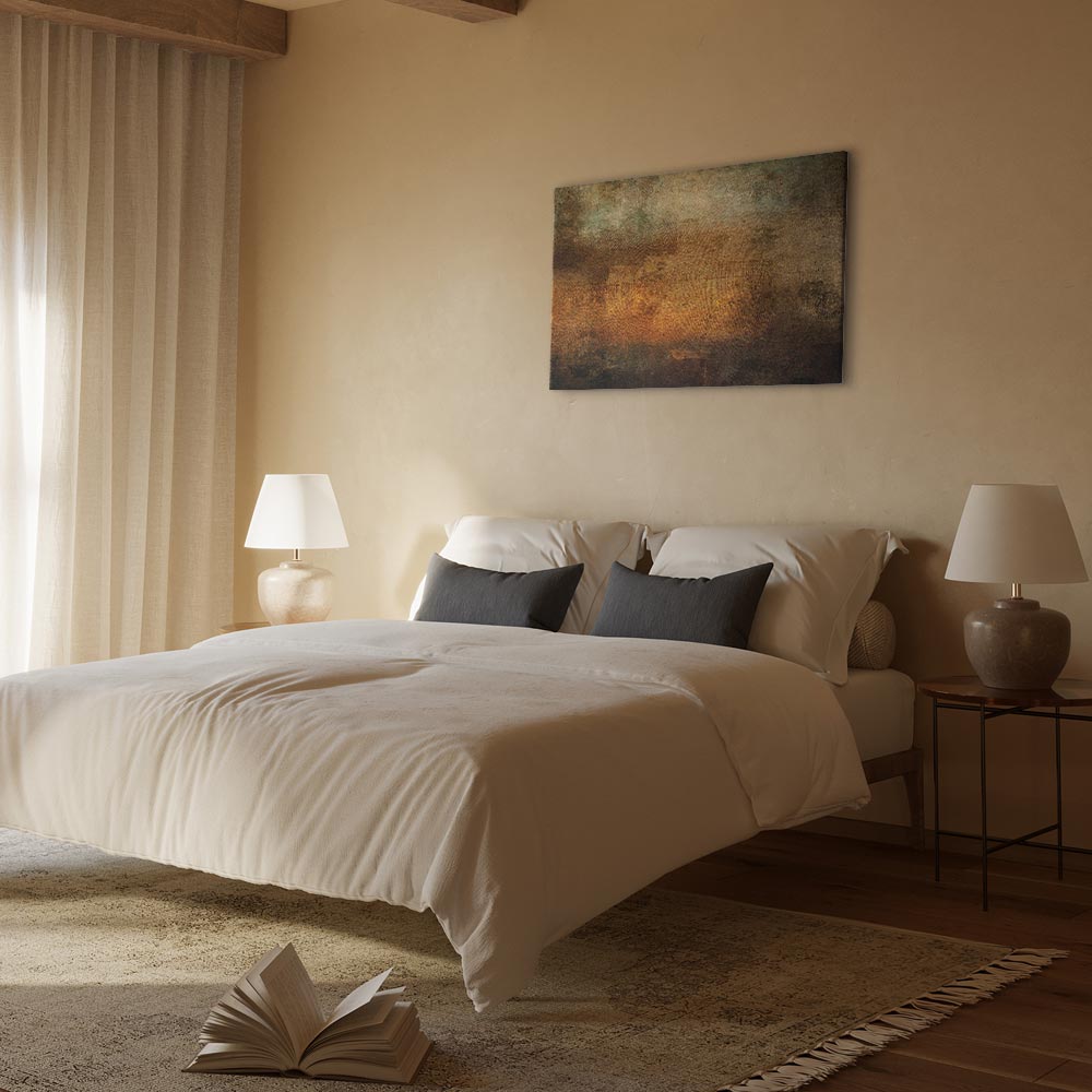 Leaf Texture Wide Canvas Print