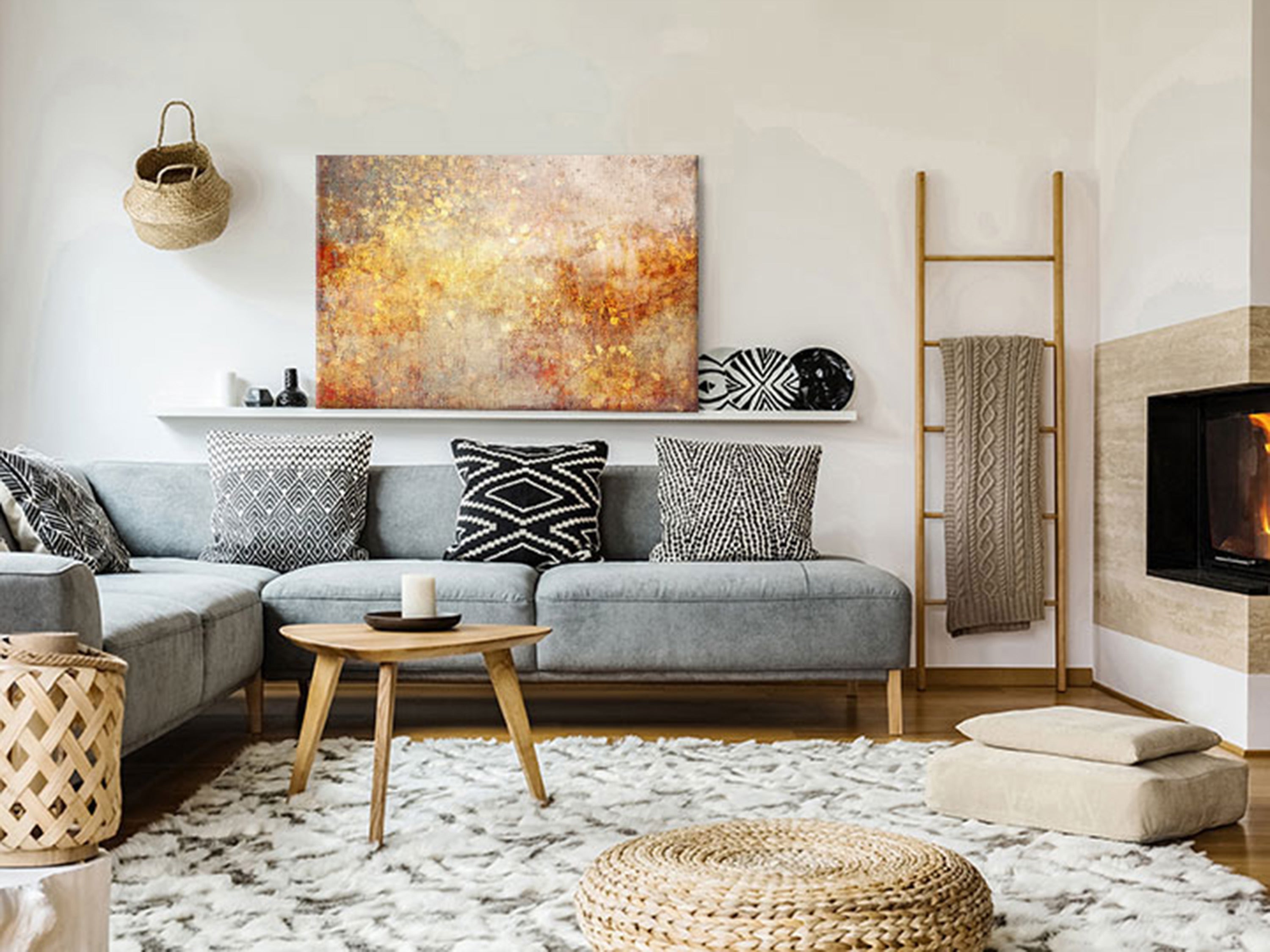 Canvas Print Showcasing Abstract Time Decay Art