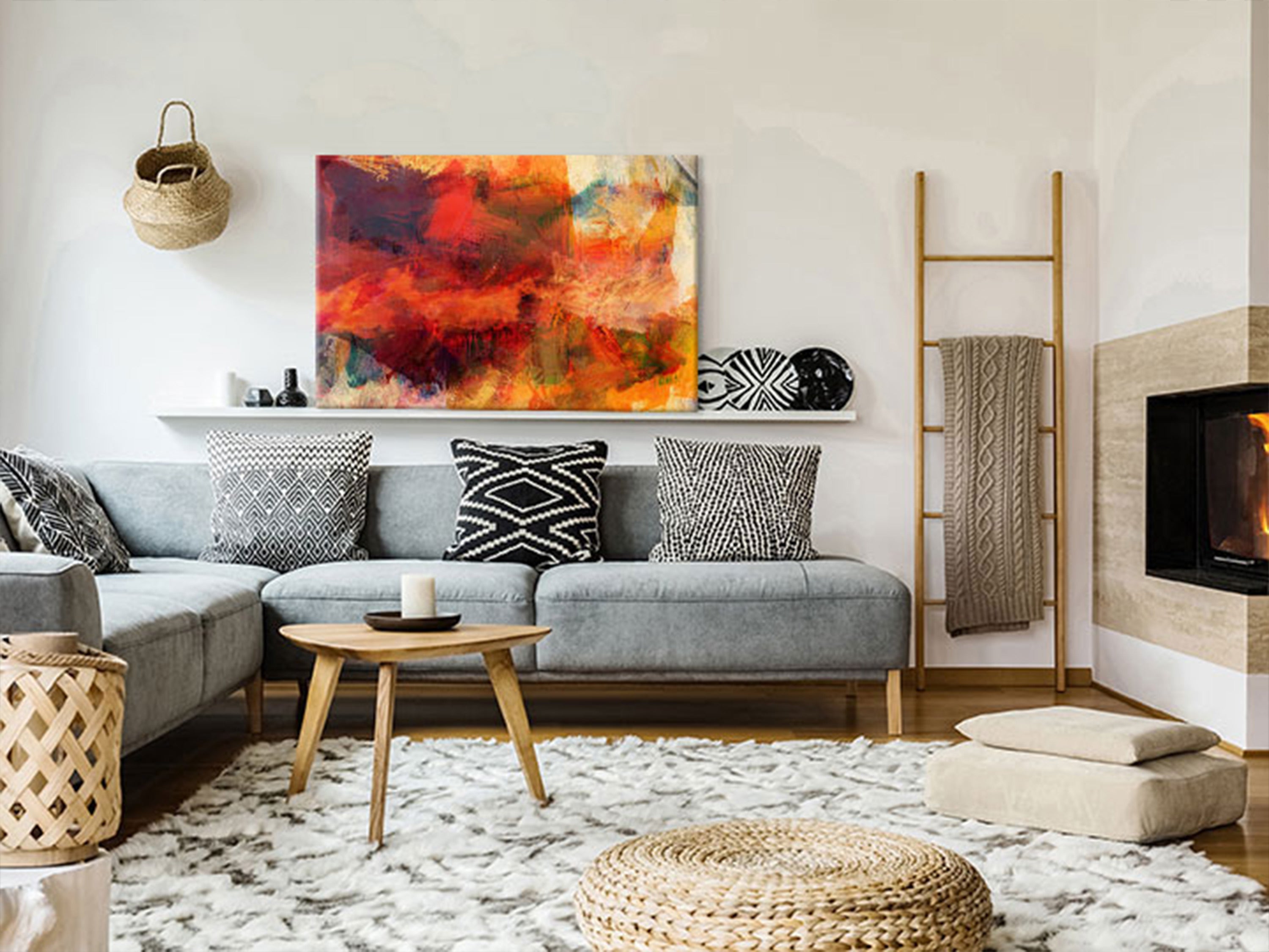 Canvas Print Explosion of Wild Colors Abstract