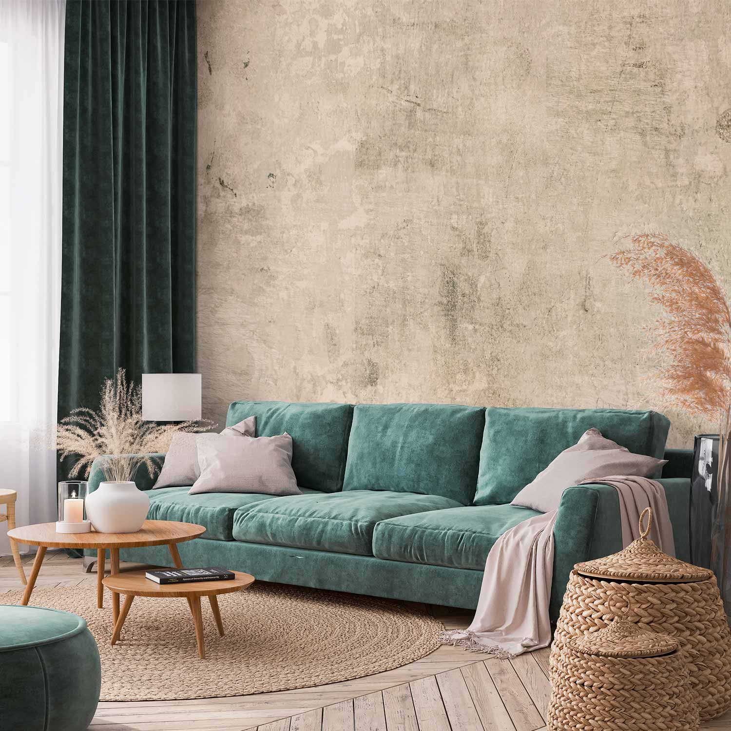 Stylish Beige Wall Mural for Modern Interiors