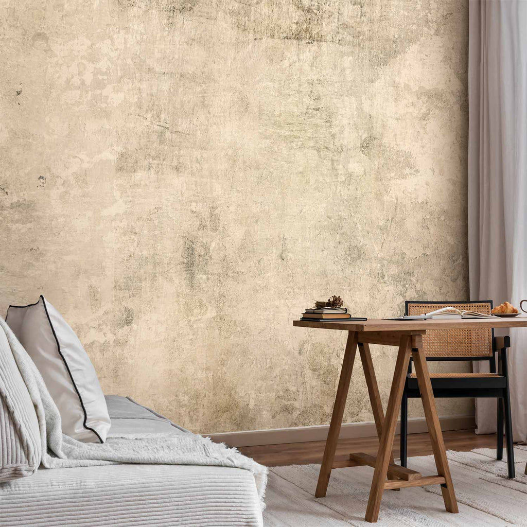 Beige Textured Abstract Wall Mural