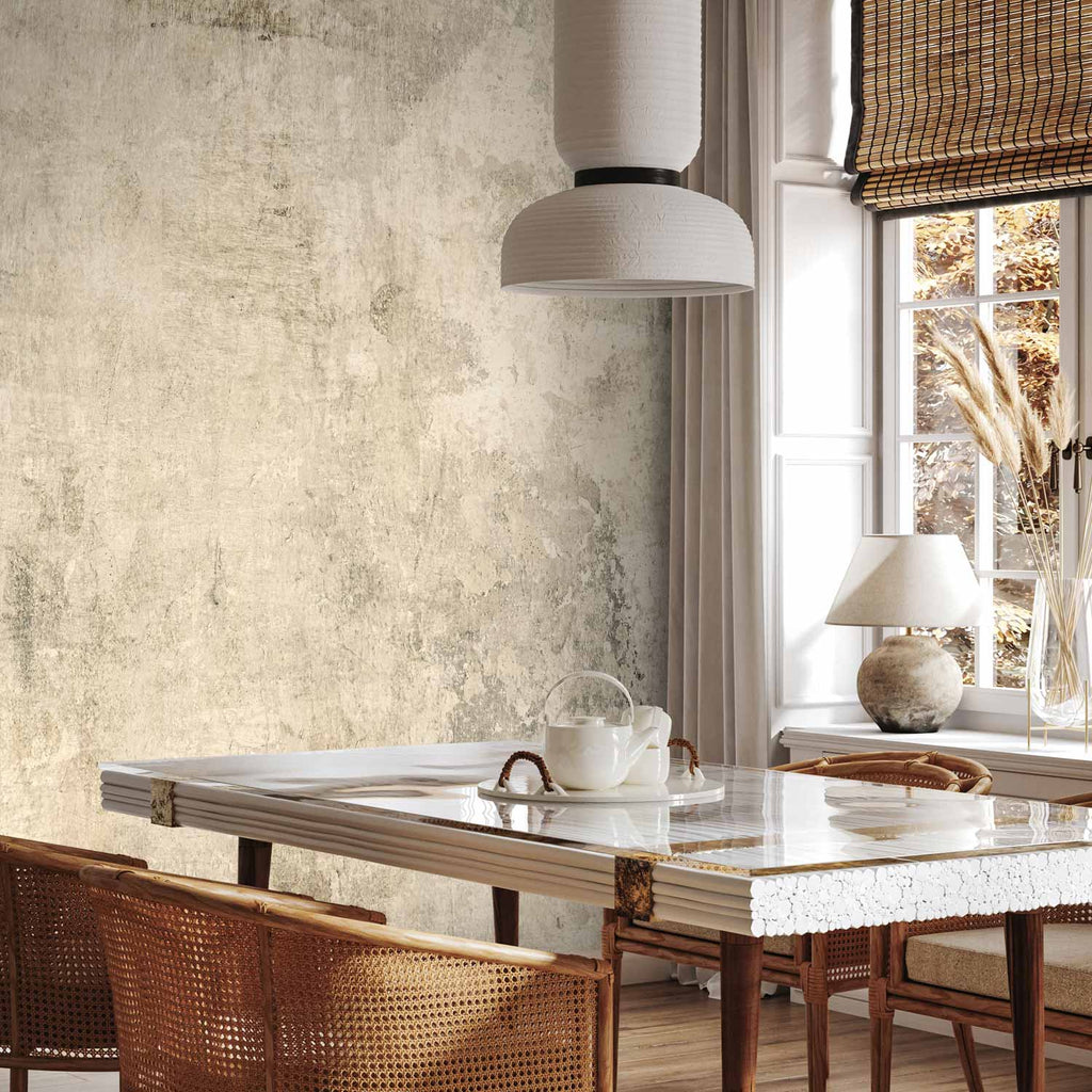 Beige Textured Abstract Wall Mural