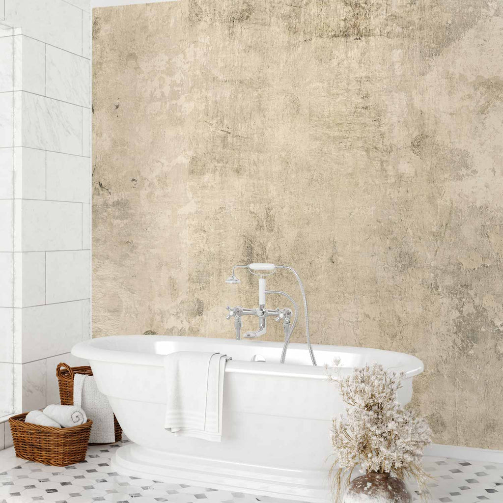 Beige Textured Abstract Wall Mural