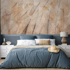 Minimalist Beige Feather Wings Wall Mural