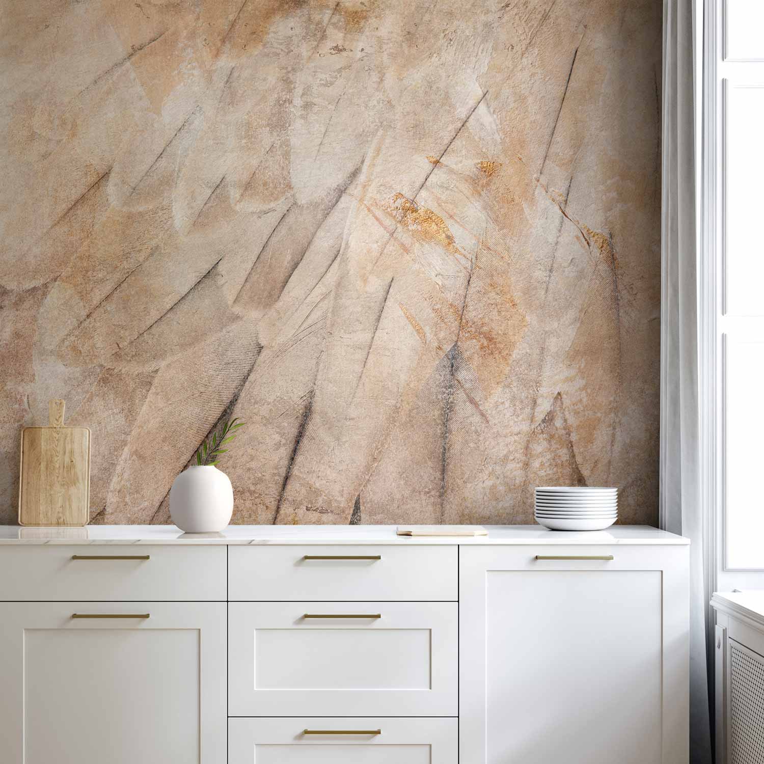 Minimalist Bird Wall Mural for Elegant Spaces