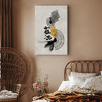 Abstract Sunlit Landscape Vertical Canvas Print