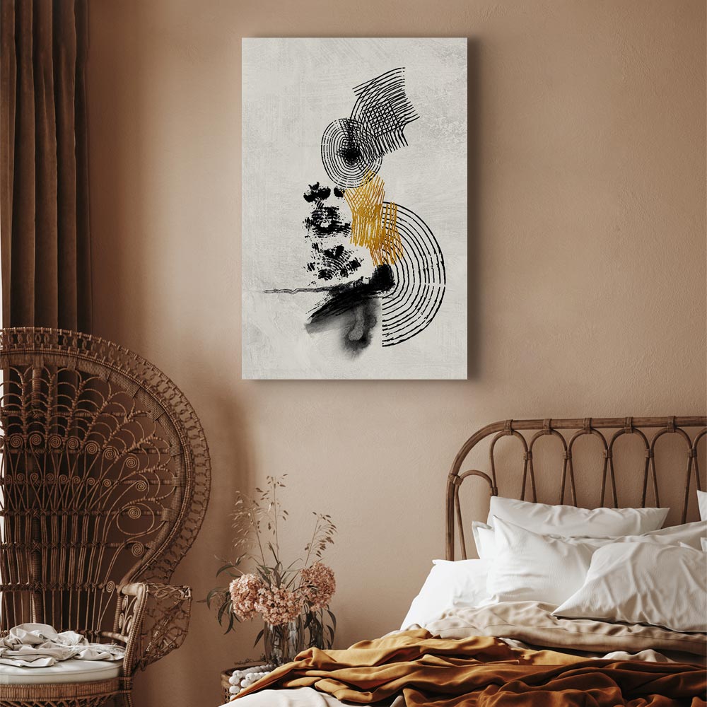 Abstract Sunlit Landscape Vertical Canvas Print