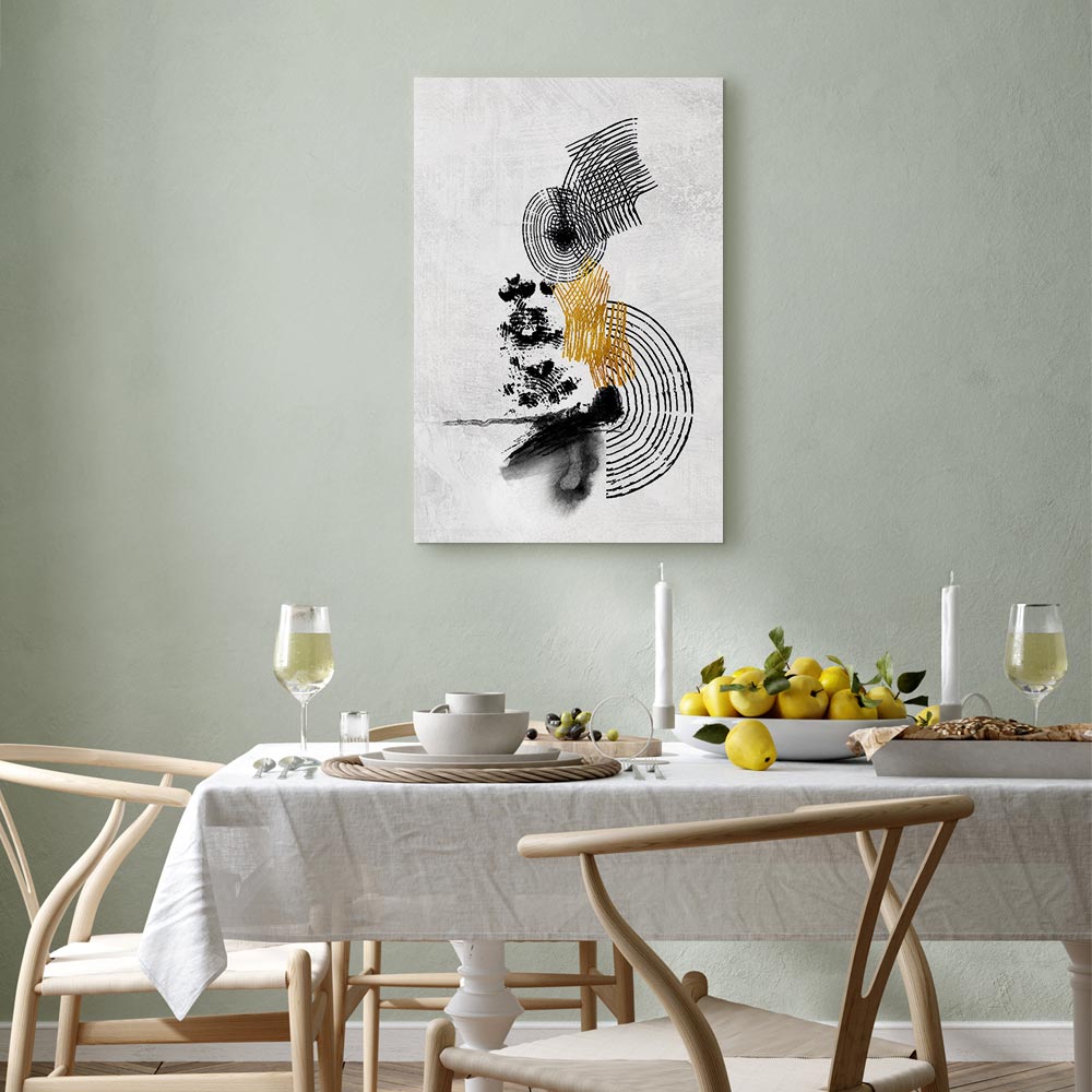 Abstract Sunlit Landscape Vertical Canvas Print