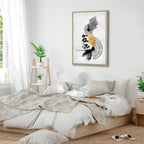 Abstract Sunlit Landscape Vertical Canvas Print