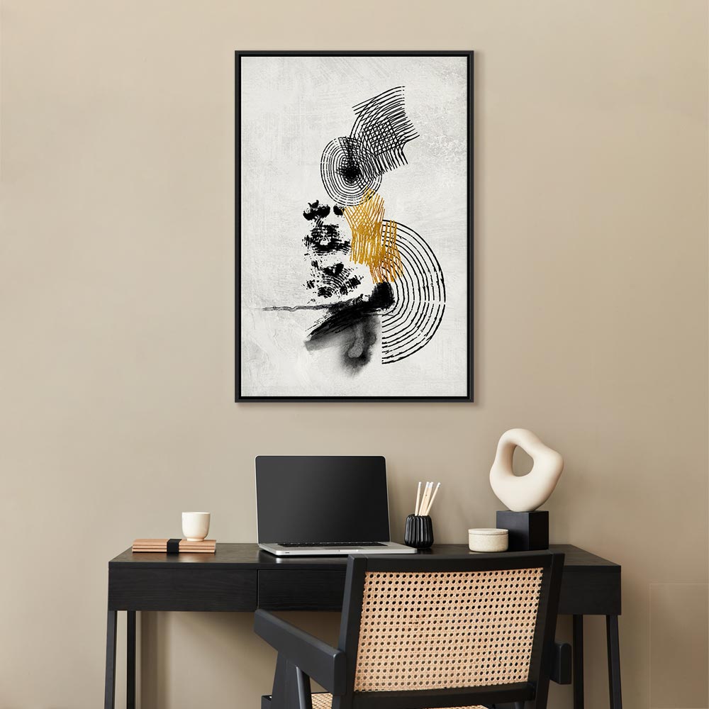 Abstract Sunlit Landscape Vertical Canvas Print