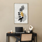 Abstract Sunlit Landscape Vertical Canvas Print