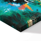 Turquoise Abstract Dance Canvas Print