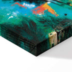 Turquoise Abstract Dance Canvas Print