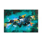 Turquoise Abstract Dance Canvas Print