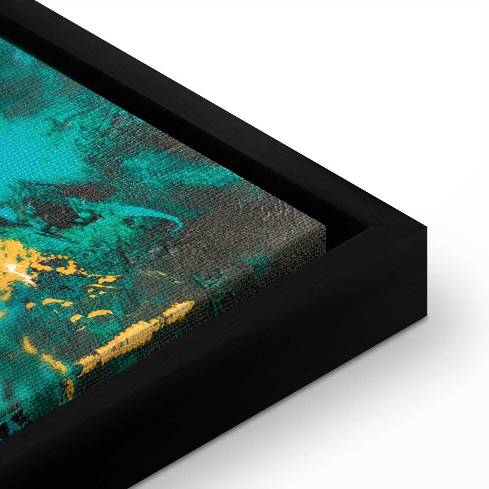 Turquoise Abstract Dance Canvas Print