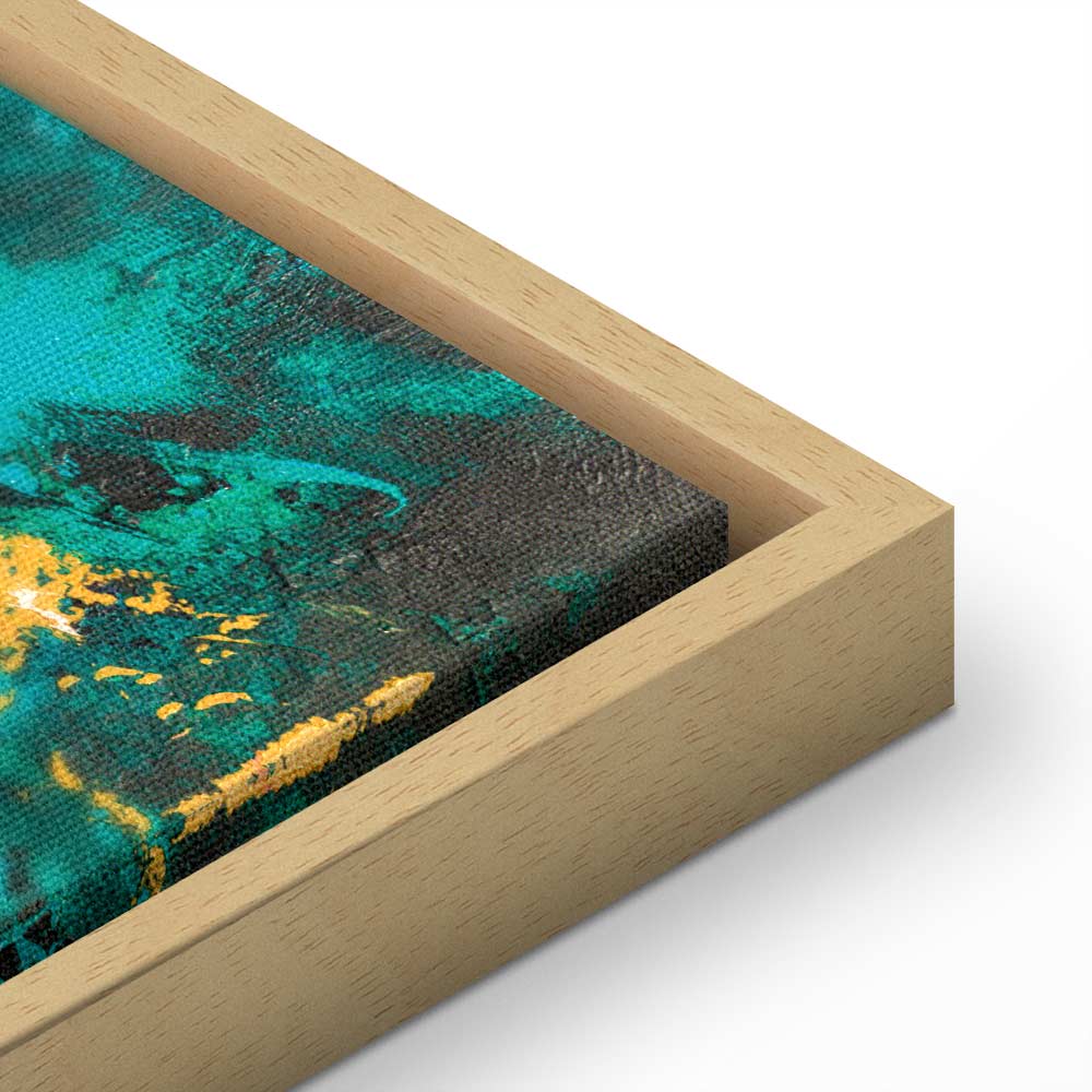 Turquoise Abstract Dance Canvas Print