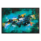 Turquoise Abstract Dance Canvas Print