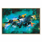 Turquoise Abstract Dance Canvas Print
