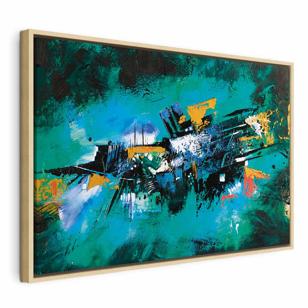 Turquoise Abstract Dance Canvas Print