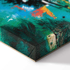 Turquoise Abstract Dance Canvas Print