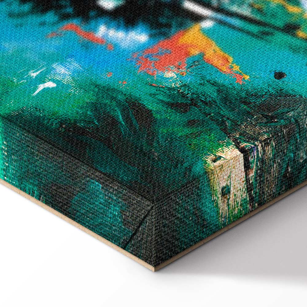 Turquoise Abstract Dance Canvas Print