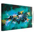 Turquoise Abstract Dance Canvas Print