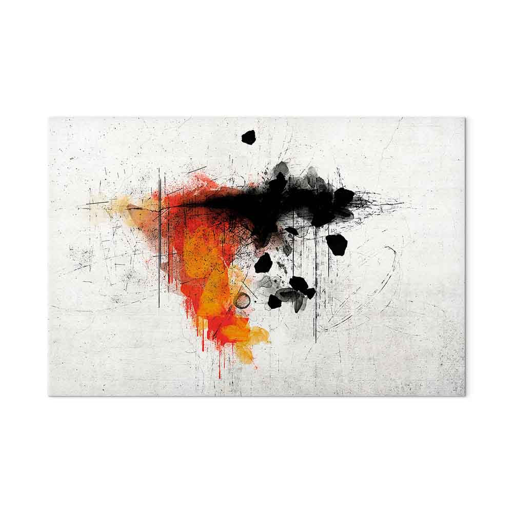 Red Abstract Texture Wide Canvas Print